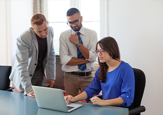 Traffic Troupes team strategizing digital marketing solutions for business growth.